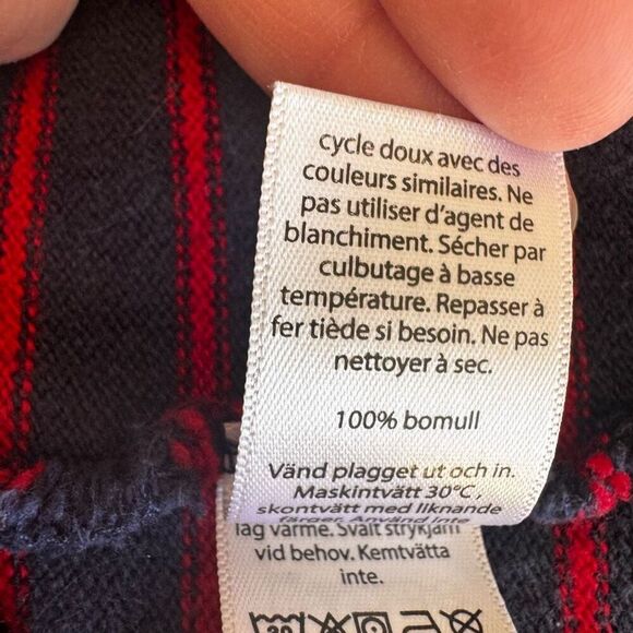 Vineyard Vines Women's Navy and Red Striped Long Sleeve Tee - Picture 5 of 13